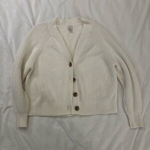 White Cable Knit Sweater Size Large from A New Day